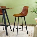 Gideon Counter Height Dining Chair Set of 2 - Natural Oak/Brown