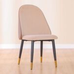 Flamingo Dining Chair Set of 2 - Grey Marble/Brown