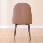 Flamingo Dining Chair Set of 2 - Grey Marble/Brown