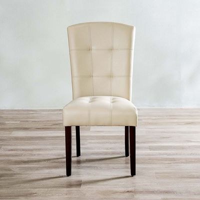Brody Dining Chair Set of 2-Beige/Dark Walnut - Image 3