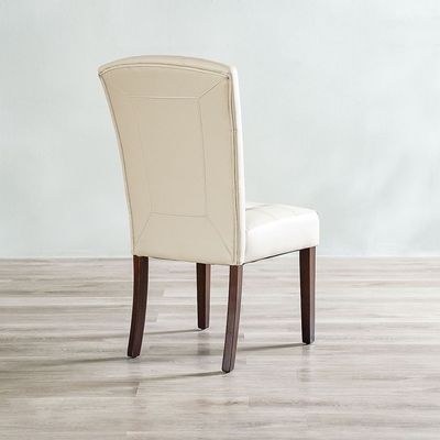 Brody Dining Chair Set of 2-Beige/Dark Walnut - Image 5
