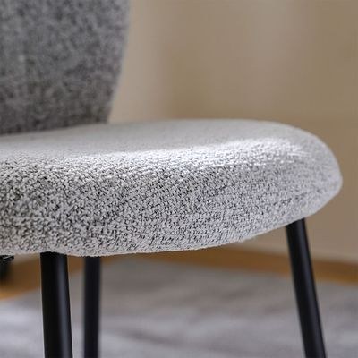 Davion Set of 2 Dining Chairs - Light Grey - With 2-Year Warranty - Image 2