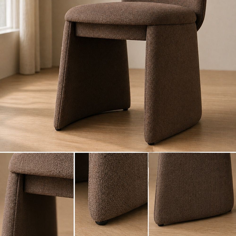Namifir Set of 2 Dining Chairs - Dark Brown - With 2-Year Warranty - Image 2