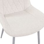 Wellington Dining Chair Set Of 2-Beige/Silver