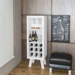 Zen Wine Cabinet with Storage-White-With 2-Year Warranty