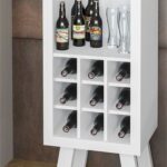 Zen Wine Cabinet with Storage-White-With 2-Year Warranty