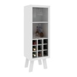 Zen Wine Cabinet with Storage-White-With 2-Year Warranty