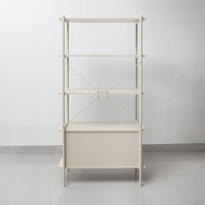 Milburn 4-Tier Display Cabinet with Storage - White - With 2-Year Warranty - Image 3