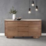 Austria Buffet Cabinet - Natural Walnut - With 2-Year Warranty
