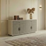 Libra Buffet Cabinet - Light Brown/Beige - With 2-Year Warranty