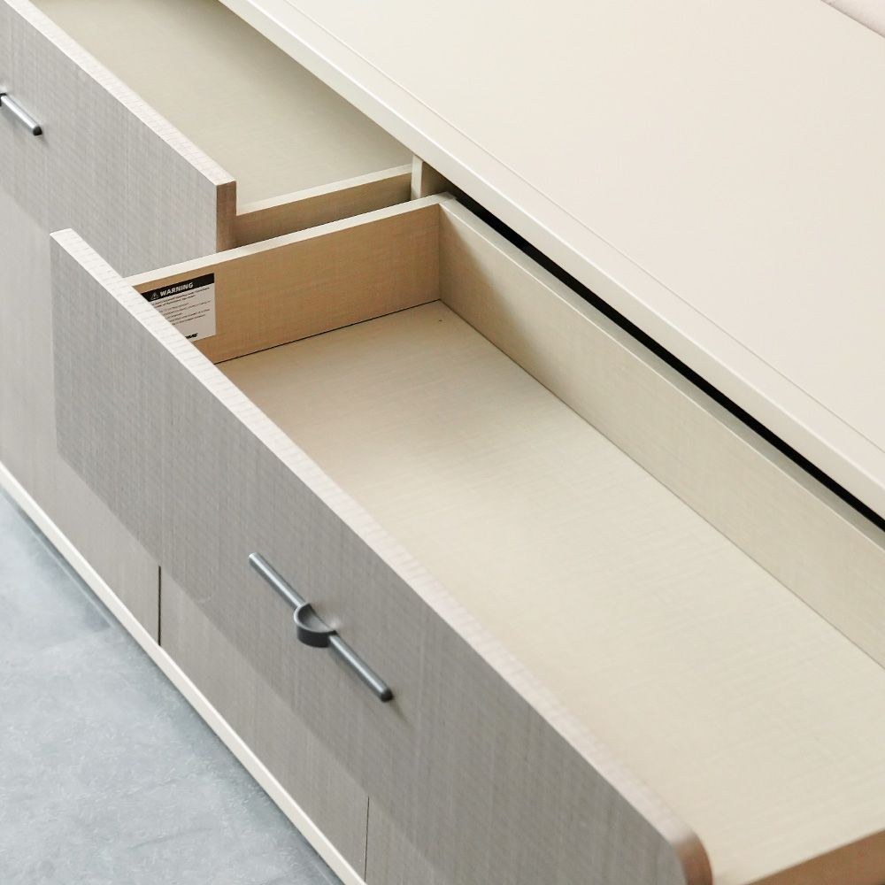 Libra Buffet Cabinet - Light Brown/Beige - With 2-Year Warranty - Image 5