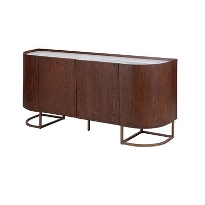 Alhamra Stone Top Buffet Cabinet-White/Green/Brown - Image 3