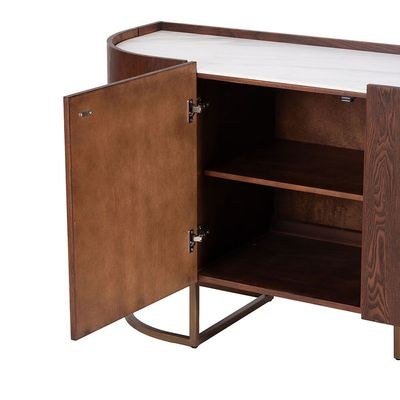 Alhamra Stone Top Buffet Cabinet-White/Green/Brown - Image 5