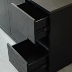 Walder Buffet Cabinet With Glass Door-Black