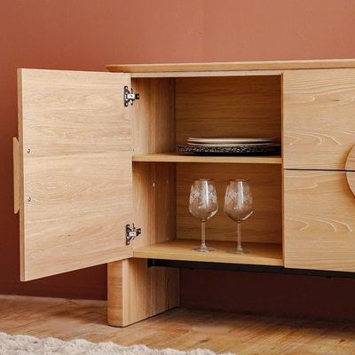 Kanso 2Door & 2Drawer Buffet Cabinet-Natural Oak - Image 3