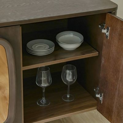 Terrakai 4 Doors Buffet Cabinet -D.Brown /Bronze - Image 4