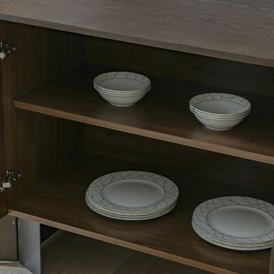 Terrakai 4 Doors Buffet Cabinet -D.Brown /Bronze - Image 5