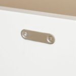 Retrova 4 Doors Buffet Cabinet -White Grey /Gunmetal