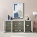 Fijiri 4 Door Buffet Cabinet -Grey/Beige