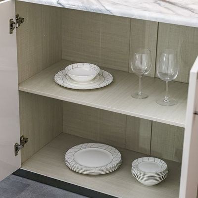 Fijiri 4 Door Buffet Cabinet -Grey/Beige - Image 5