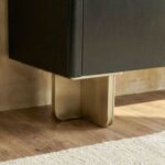 Linea Marble Top Buffet Cabinet with 4 Drawers - Grey/Black - With 2-Year Warranty