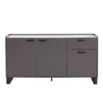 Wellington Stone Top Buffet Cabinet With 3Doors & 1Drawer - White/Grey