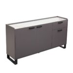 Wellington Stone Top Buffet Cabinet With 3Doors & 1Drawer - White/Grey