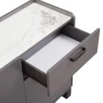 Wellington Stone Top Buffet Cabinet With 3Doors & 1Drawer - White/Grey