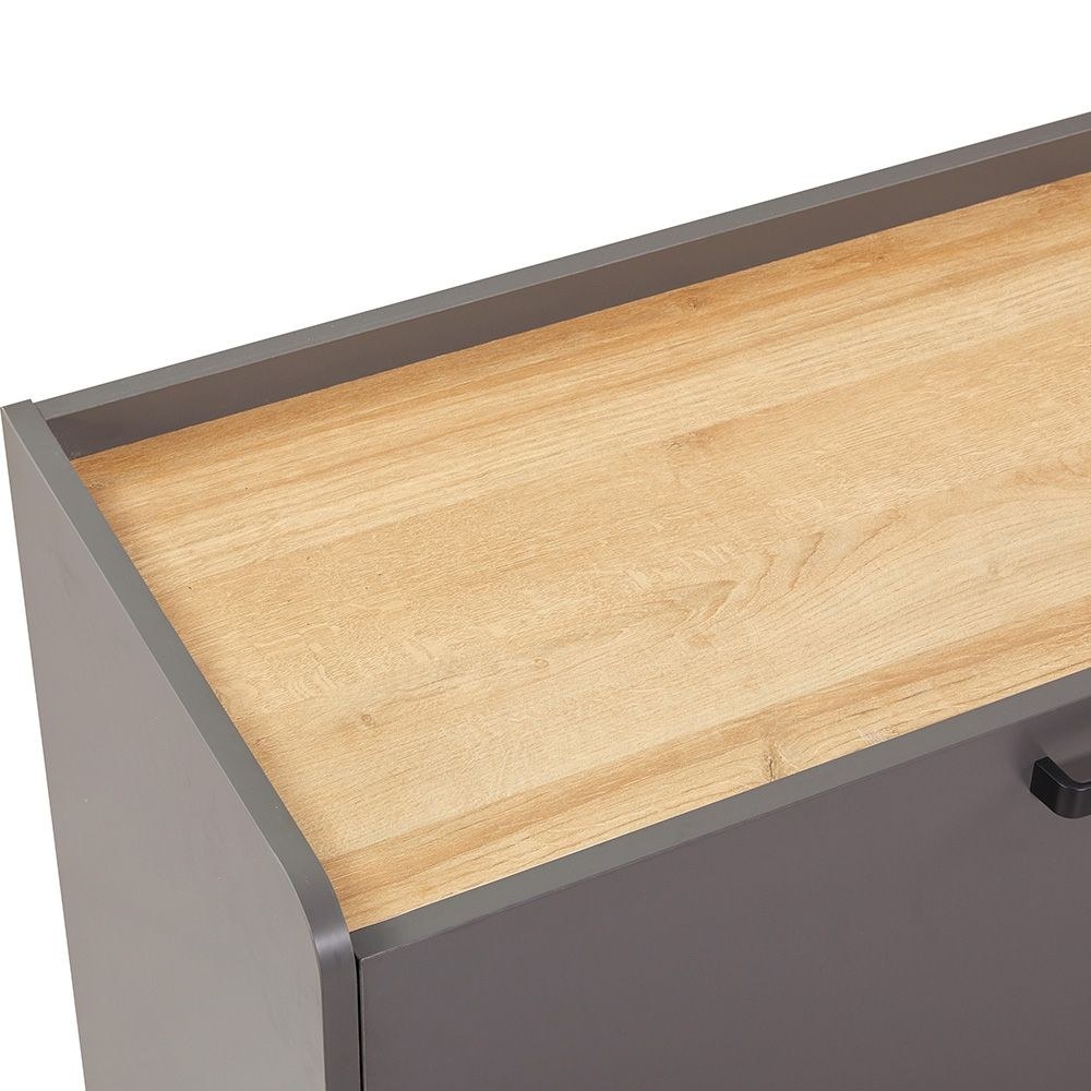 Wellington Buffet Cabinet With 3Doors & 1Drawer - Light Oak/Grey - Image 5