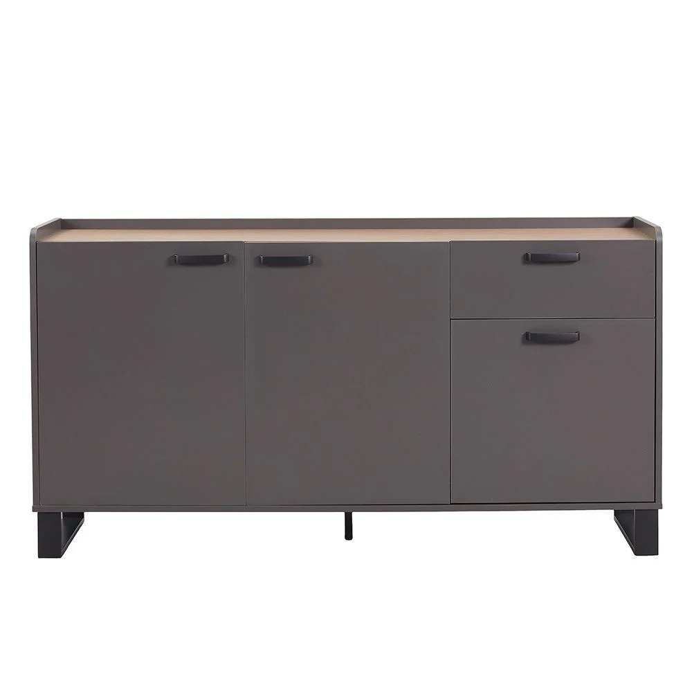 Wellington Buffet Cabinet With 3Doors & 1Drawer- Walnut/Grey - Image 2