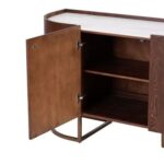 New AlHamra Stone Top Buffet Cabinet - White/Green/Brown