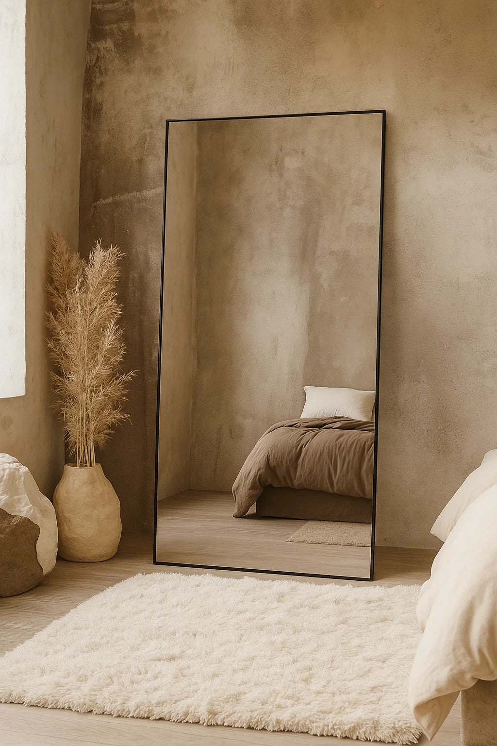 Zara Full Length Black Rectangular Mirror