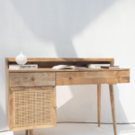Bali Rattan Door Wooden Desk