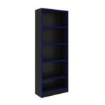 Atlaz Bookcase - Blue/Black - With 2-Year Warranty