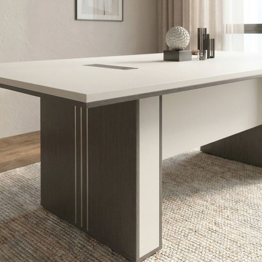 Skive Meeting/Conference Table-Grey/White-With 5-Year Warranty - Image 3