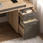 Haslev Office Desk-Antique Oak-With 5-Year Warranty