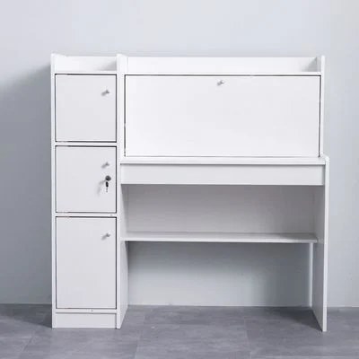 Elisha Study Desk With 3 Door storage- White