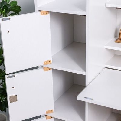 Elisha Study Desk With 3 Door storage- White - Image 4