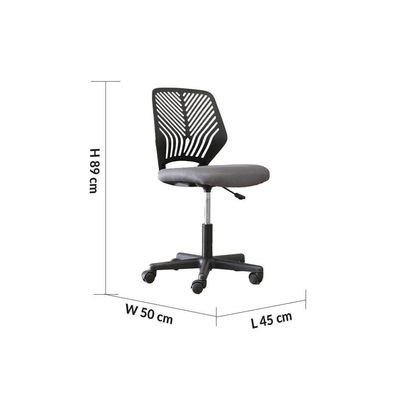 Melodica Mid Back Office Chair - Dark Grey - With 2-Year Warranty - Image 5