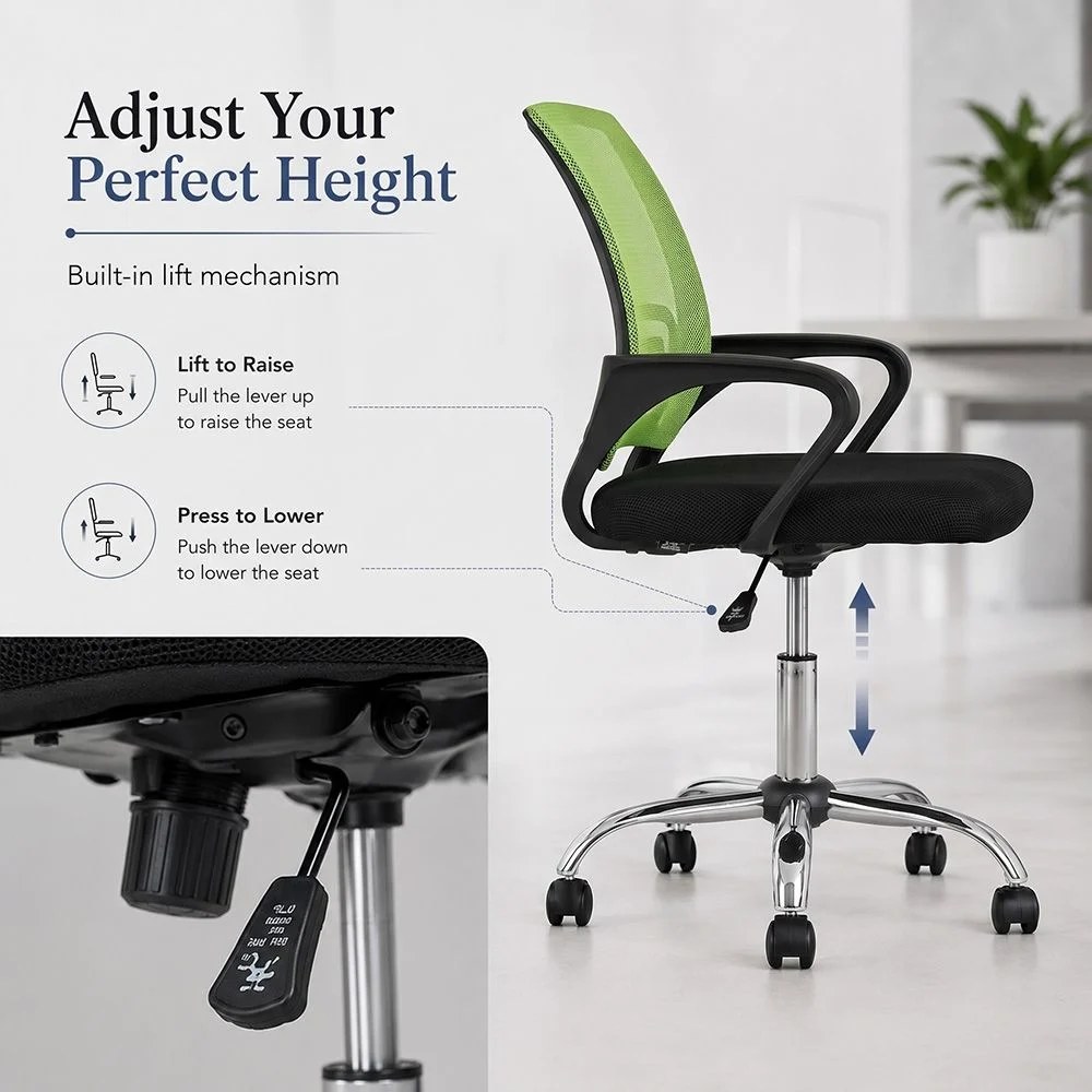 Herald Office Chair - Green - Image 5