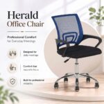 Herald Office Chair - Blue/Black - With 2-Year Warranty