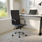 Scadas High Back Office Chair- Black/Chrome