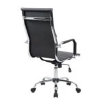 Scadas High Back Office Chair- Black/Chrome