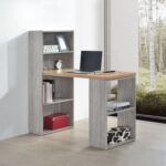 Haslem Writing Desk-Grey/Beige-With 2-Years Warranty