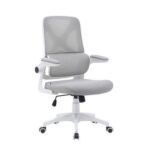 Nevel Mid-Back Office Chair-Grey/White-With 3-Year Warranty