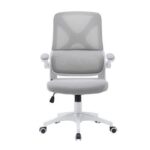 Nevel Mid-Back Office Chair-Grey/White-With 3-Year Warranty