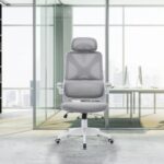 Modway High-Back Office Chair - Grey/White - With 3-Year Warranty