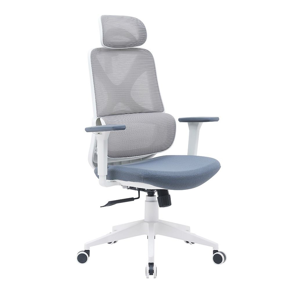 Norway High-Back Office Chair-Grey/White-With 3-Year Warranty - Image 2