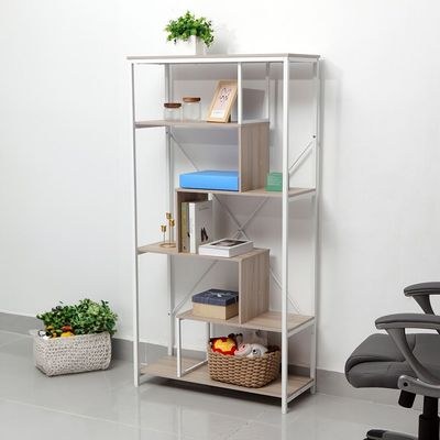 Mineo Bookcase/Display Cabinet - Ash White - With 2-Year Warranty - Image 2