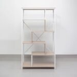 Mineo Bookcase/Display Cabinet - Ash White - With 2-Year Warranty